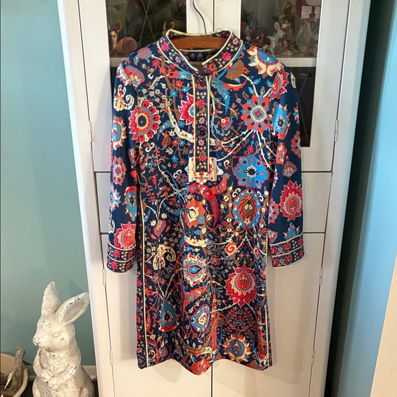 Gretchen Scott Designs Dresses & Skirts - Gretchen Scott Designs Navy Multicolor Paisley Tunic Dress